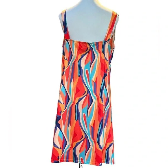 NWT Papillon Colourful Stretchy Sleeveless Grecian Sundress - Size Large - Picture 5 of 9